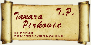 Tamara Pirković vizit kartica